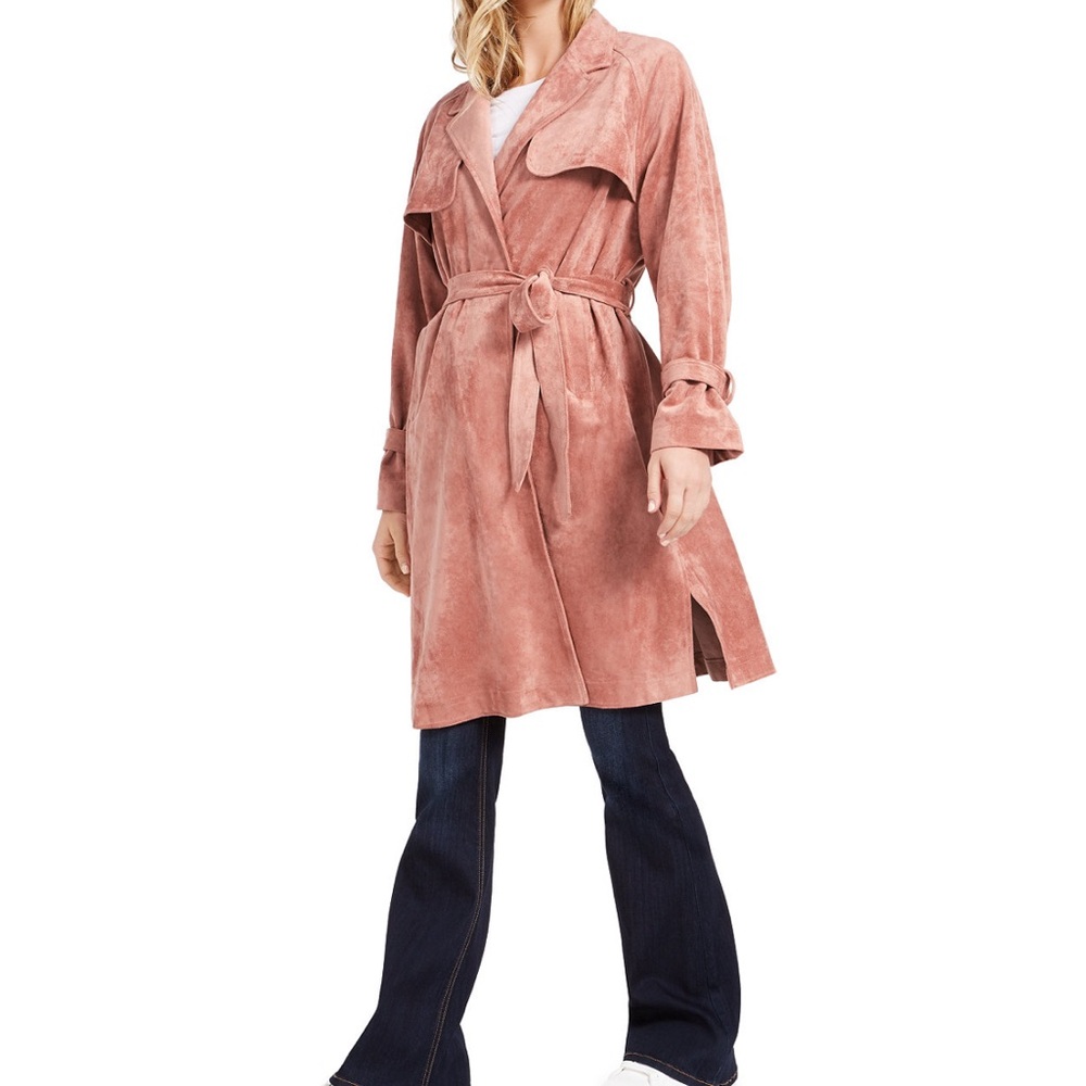 Oat New York blush trench coat suede, heavy, medium